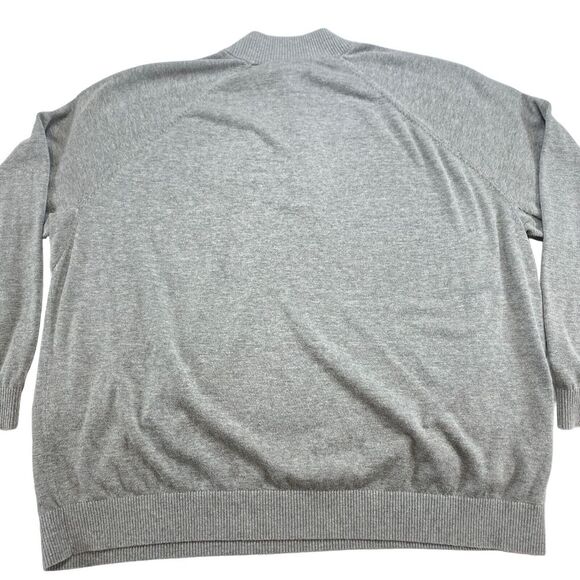 Duluth Trading Company Sweater Mens 3XL Gray Knit Cotton Long Sleeve Quarter Zip - Picture 8 of 11